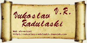 Vukoslav Radulaški vizit kartica